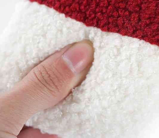 Cozy Teddy Candy Cane Pillow