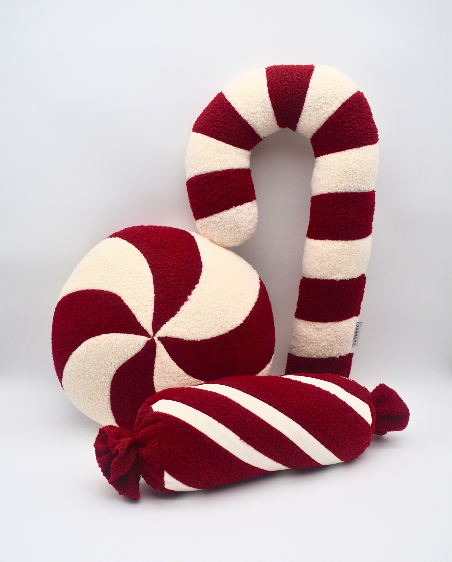 Cozy Peppermint Candy Pillow Collection