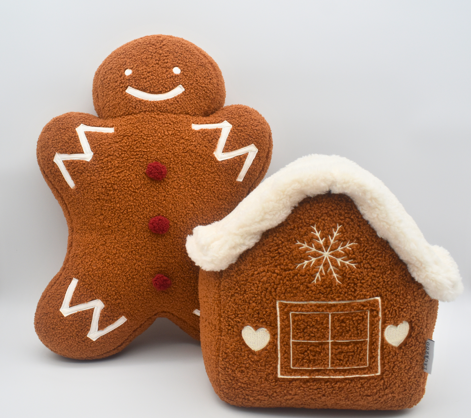 Cozy Teddy Gingerbread Pillow Collection