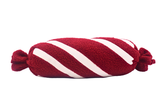 Cozy Peppermint Twist Roll Pillow