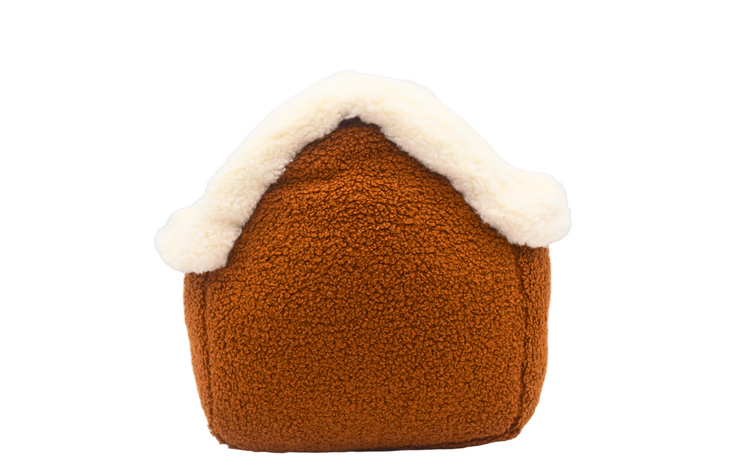 Cozy Teddy Gingerbread House Pillow