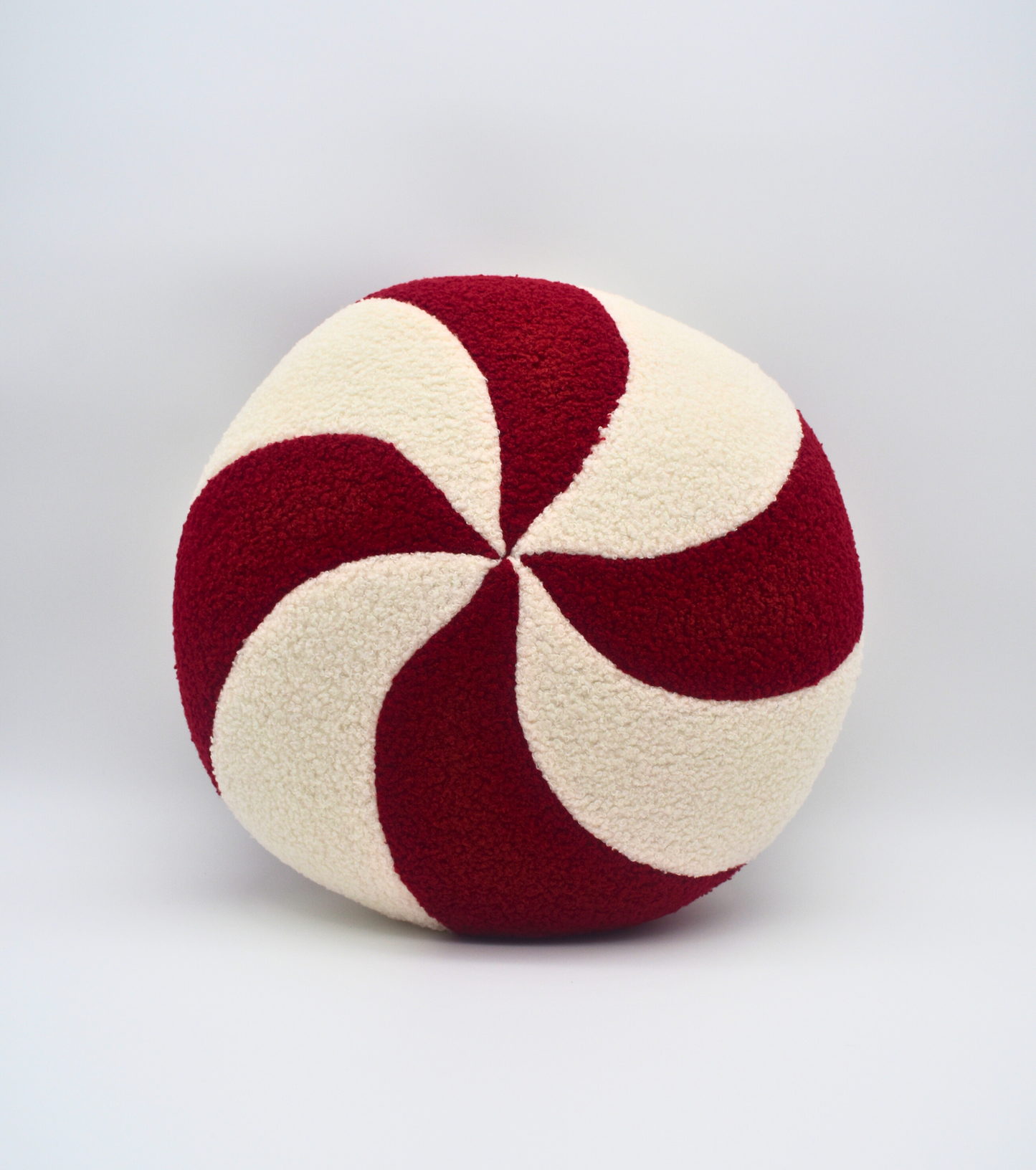 Cozy Teddy Peppermint Round Pillow