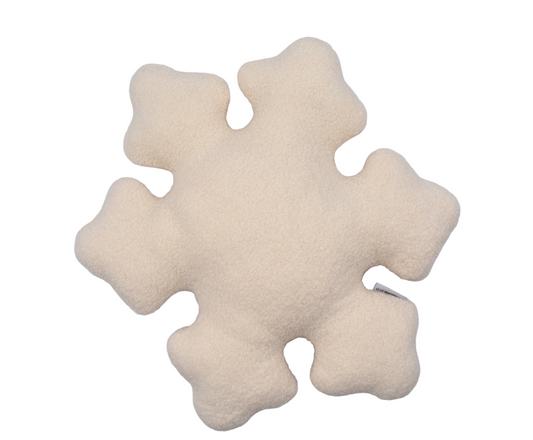 Cozy Teddy Snowflake Pillow