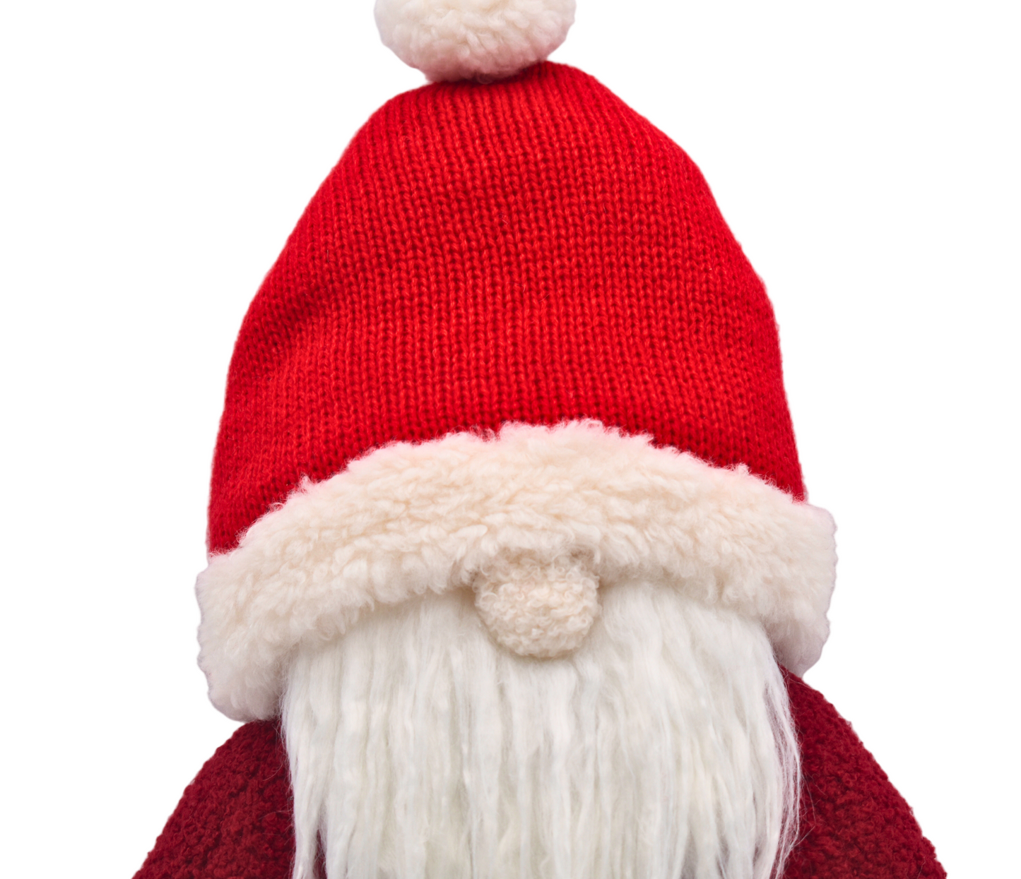 Cozy Teddy Jolly Round Santa Pillow